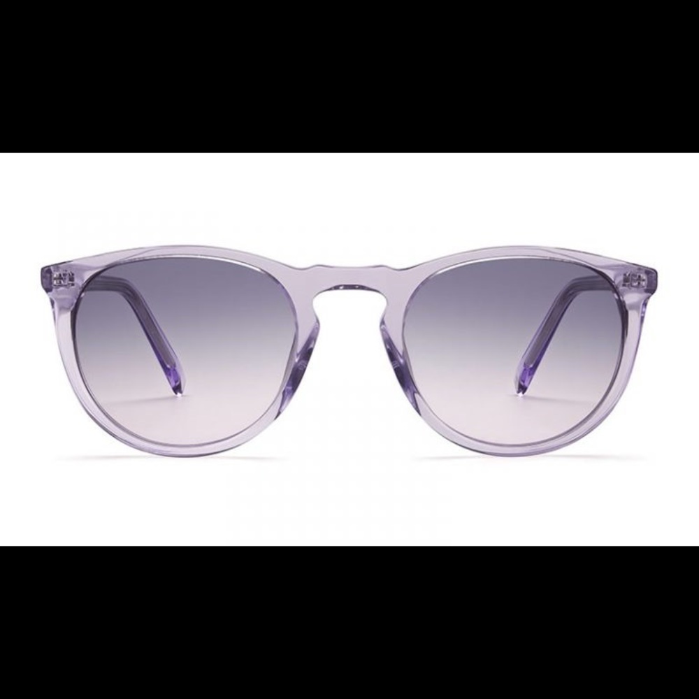 Warby Parker Translucent Lavender Round Sunglasses